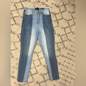 Kendall + Kylie The Ultra Babe Skinny Dual Tone Blue Jeans  size 5 27​